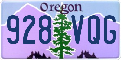 OR license plate 928VQG