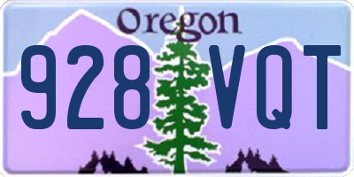OR license plate 928VQT