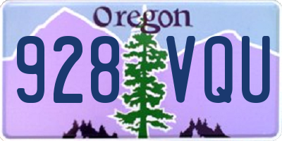 OR license plate 928VQU