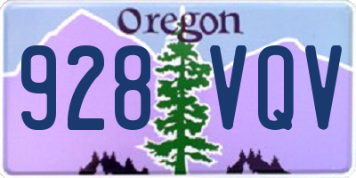 OR license plate 928VQV
