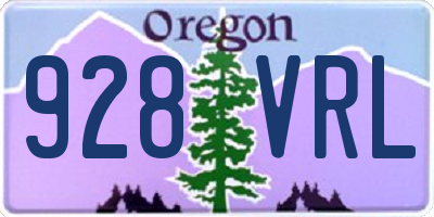 OR license plate 928VRL