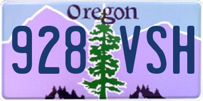 OR license plate 928VSH