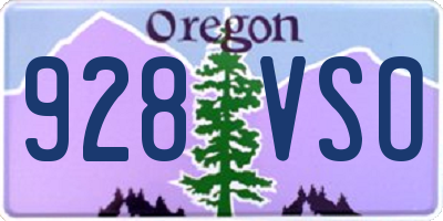 OR license plate 928VSO