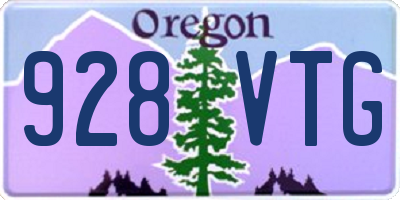 OR license plate 928VTG