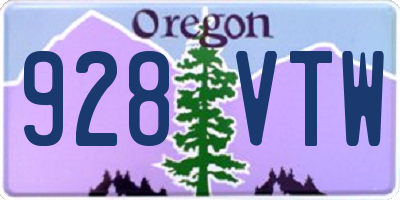 OR license plate 928VTW