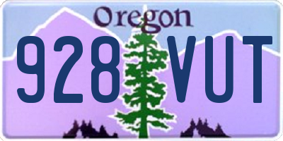 OR license plate 928VUT