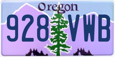 OR license plate 928VWB