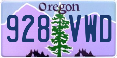 OR license plate 928VWD