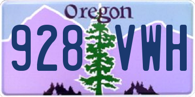 OR license plate 928VWH