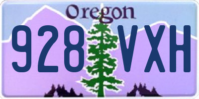OR license plate 928VXH