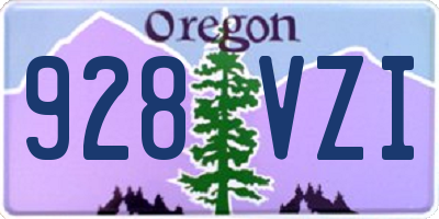 OR license plate 928VZI