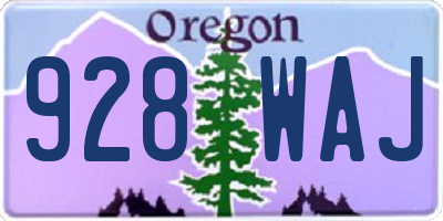 OR license plate 928WAJ