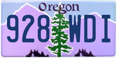 OR license plate 928WDI