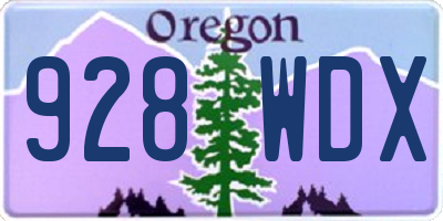 OR license plate 928WDX