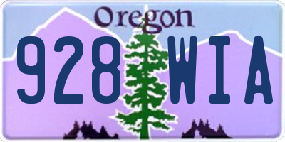 OR license plate 928WIA