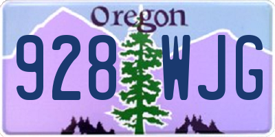 OR license plate 928WJG