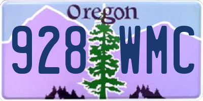 OR license plate 928WMC