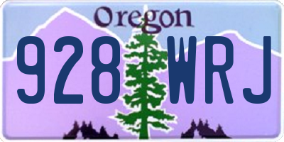 OR license plate 928WRJ