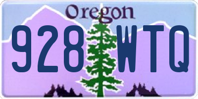 OR license plate 928WTQ