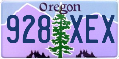 OR license plate 928XEX