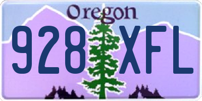 OR license plate 928XFL