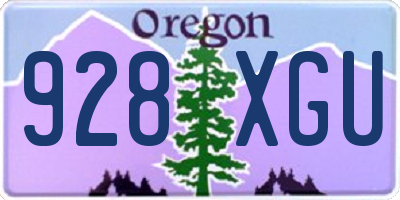 OR license plate 928XGU