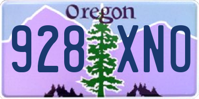 OR license plate 928XNO