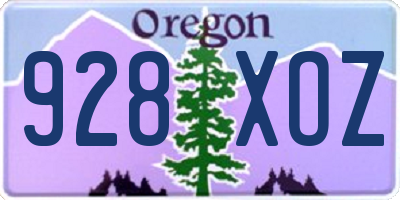OR license plate 928XOZ