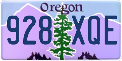 OR license plate 928XQE