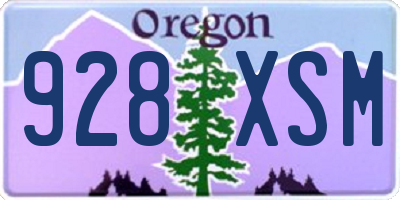 OR license plate 928XSM