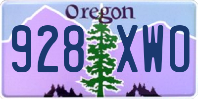 OR license plate 928XWO