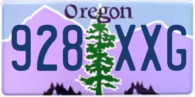 OR license plate 928XXG
