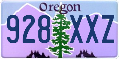 OR license plate 928XXZ