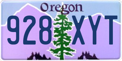 OR license plate 928XYT