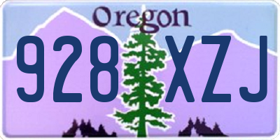 OR license plate 928XZJ