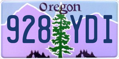 OR license plate 928YDI