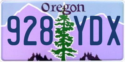 OR license plate 928YDX