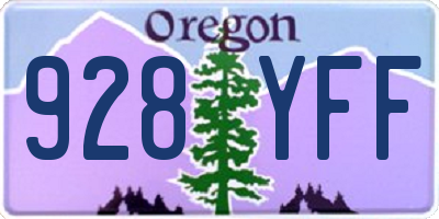 OR license plate 928YFF