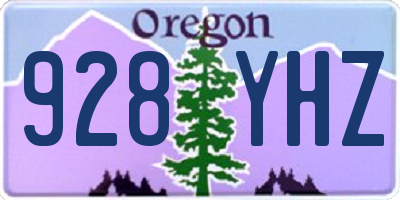 OR license plate 928YHZ