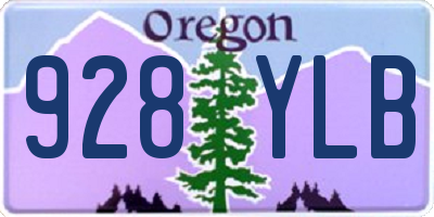 OR license plate 928YLB