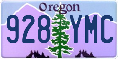 OR license plate 928YMC