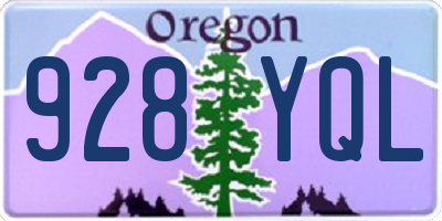 OR license plate 928YQL