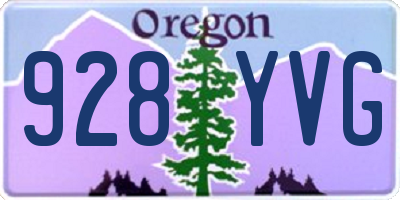 OR license plate 928YVG