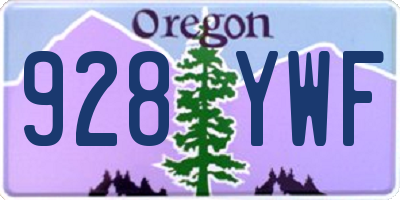 OR license plate 928YWF