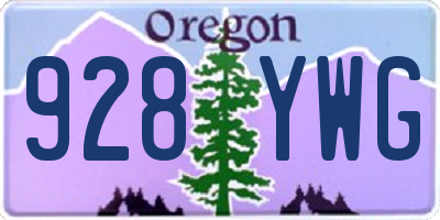 OR license plate 928YWG