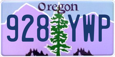 OR license plate 928YWP
