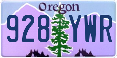 OR license plate 928YWR