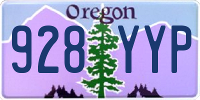 OR license plate 928YYP