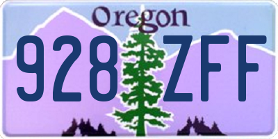 OR license plate 928ZFF
