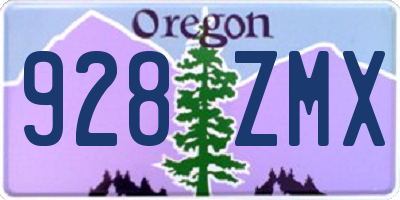 OR license plate 928ZMX